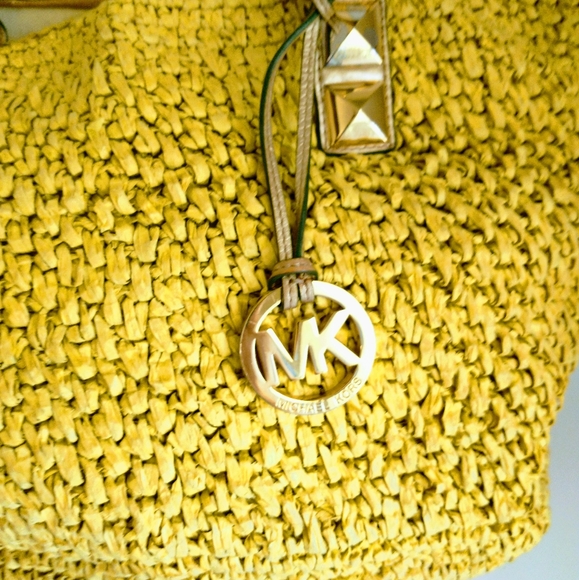 💥Offers Welcome💥 MICHAEL KORS Santorini Straw Tote Bag - Picture 8 of 15